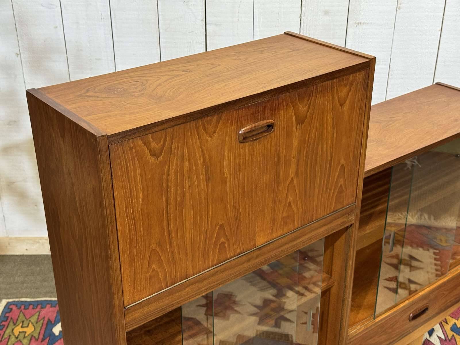 1970s teak English bar