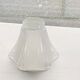 Globe tulipe en verre transparent et blanc, en forme de corolle de fleurs, vintage 1950