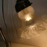 Lampe tulipe col de cygne Art Déco laiton