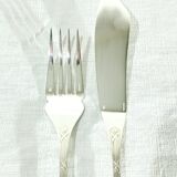 Christofle – 12-piece silver-plated fish cutlery set
