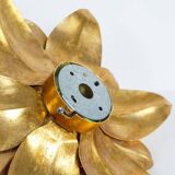 Gilded vintage florentine flush mount light