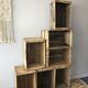 Lot of 7 old wooden crates