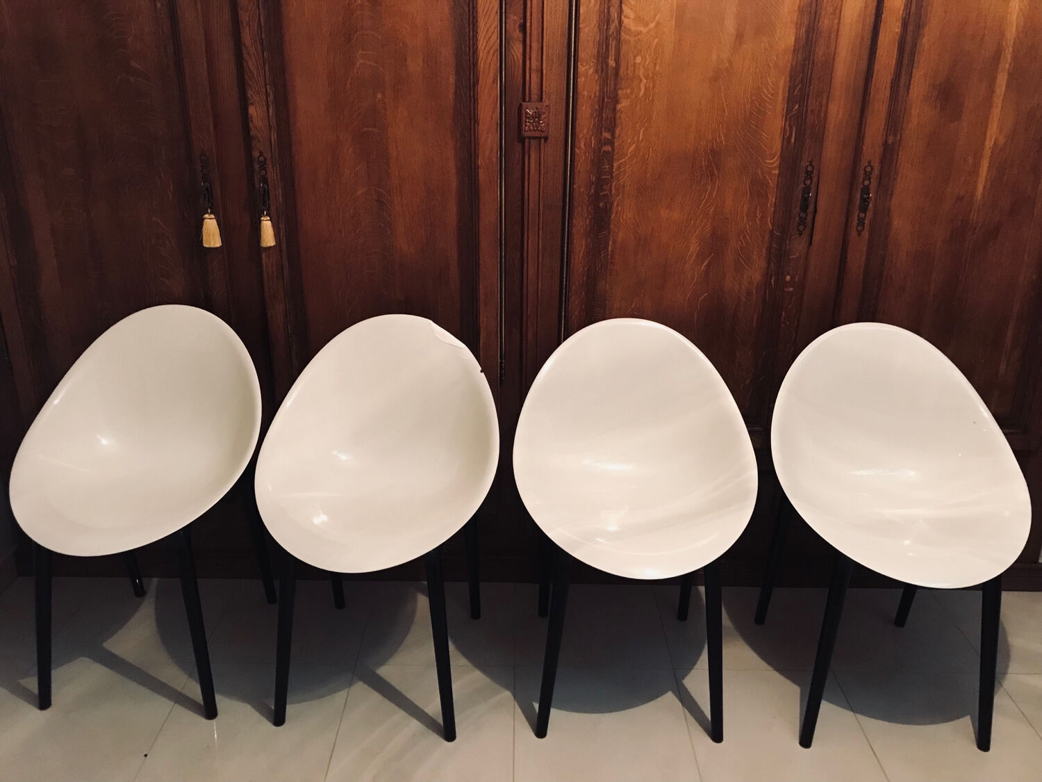 Set of 4 KARTELL Mr. Impossible armchairs