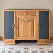 Art Deco buffet in oak and anthracite.
