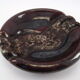 Empty ashtray pocket modernist ceramic iridescent wash VALLAURIS FRANCE circa 1950 1960