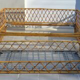 Bed rattan with extra bed