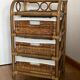 Bamboo and rattan drawer cabinet