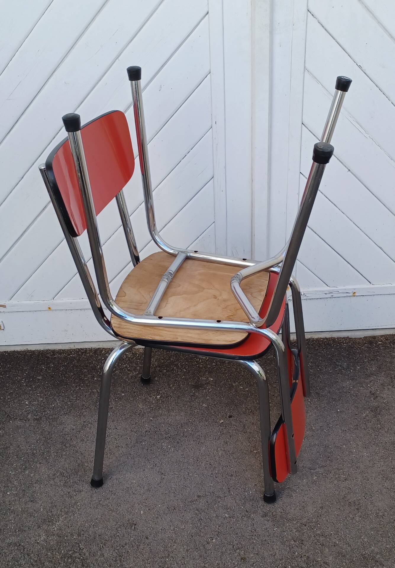 Pair of vintage formica chairs