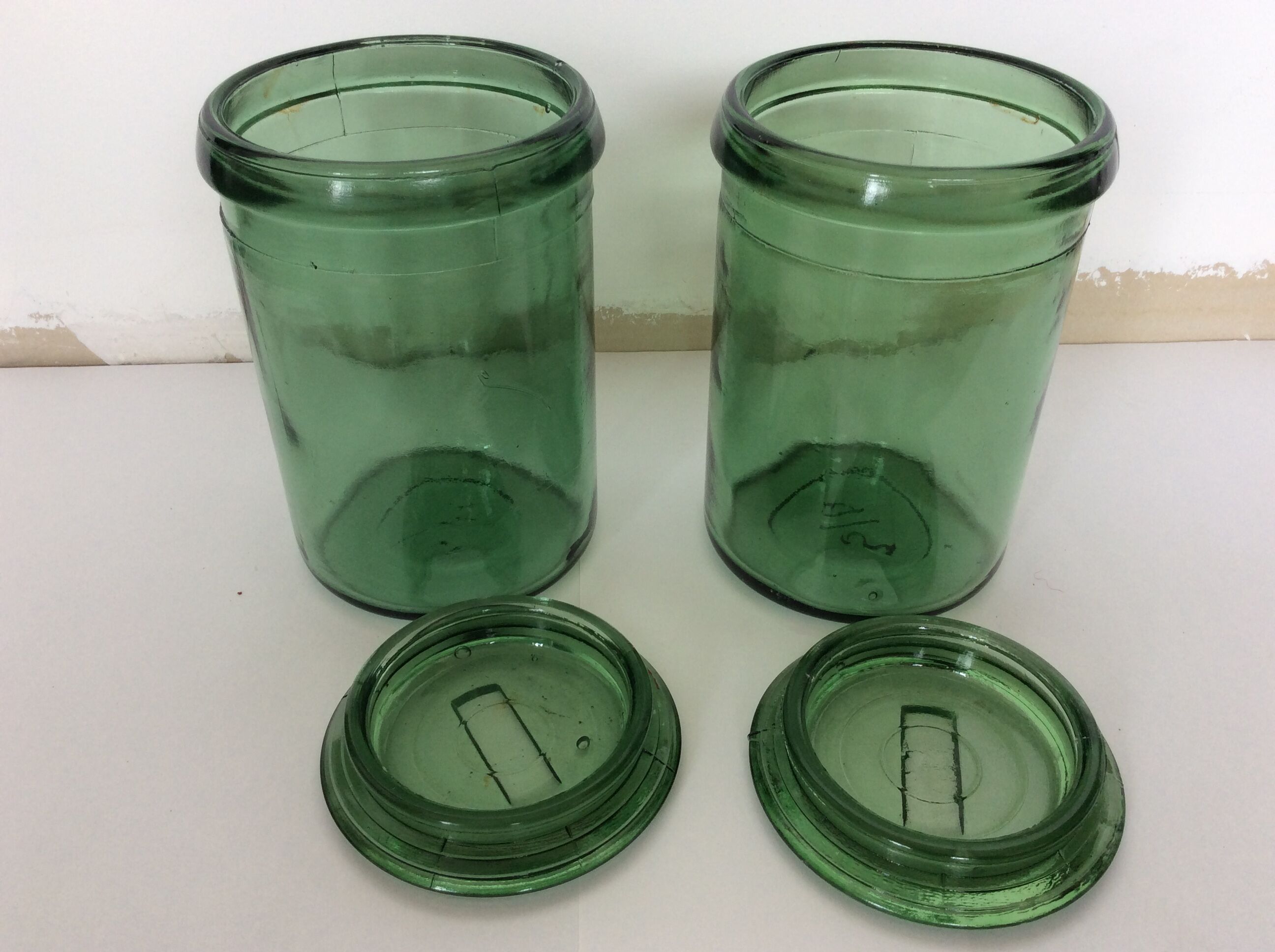 Duo of vintage jars
