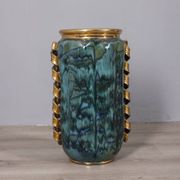 Large 1950s vintage decorated ceramic vase, Italian design