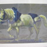 Draught horse signed Elsa Desportes