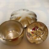 Silver metal apple-shaped trinket dish