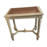 Table basse ou chevet ancienne plateau cannage