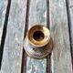 Golden brass candlestick