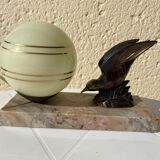 Vintage bird art deco lamp