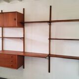 Danish vintage modular wall shelf, 1960