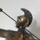 Large statue of Achilles, Greek warrior, marble base, ancient mythology.