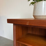 Big vintage Danish freestanding desk in teak