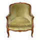 Fauteuil Bergère vert Louis XV