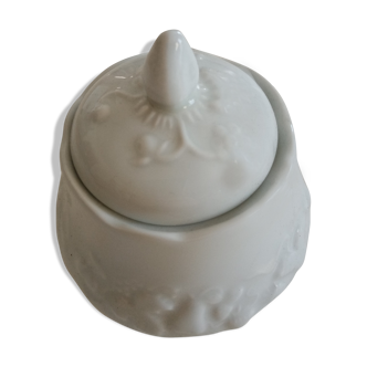 Sucrier en porcelaine blanche
