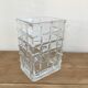 Glass vase with raised squares