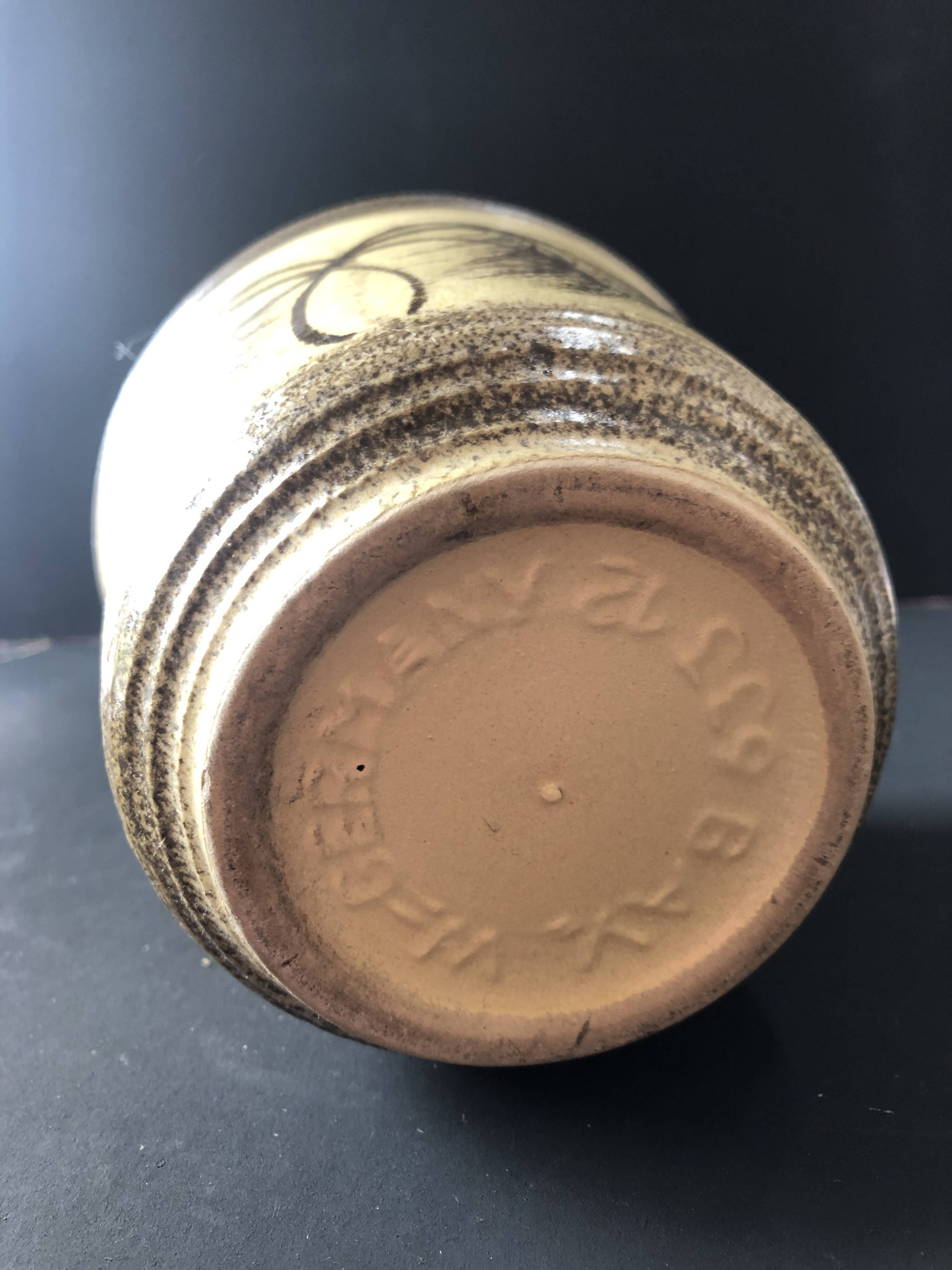 Palm tree vase by Bay Keramik, West Germany
