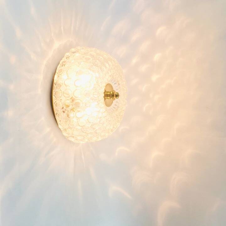 Large Mid-Century Bubble Glass Flush Mount/Ceiling Light by Helena Tynell for Limburg, Germany, 1960