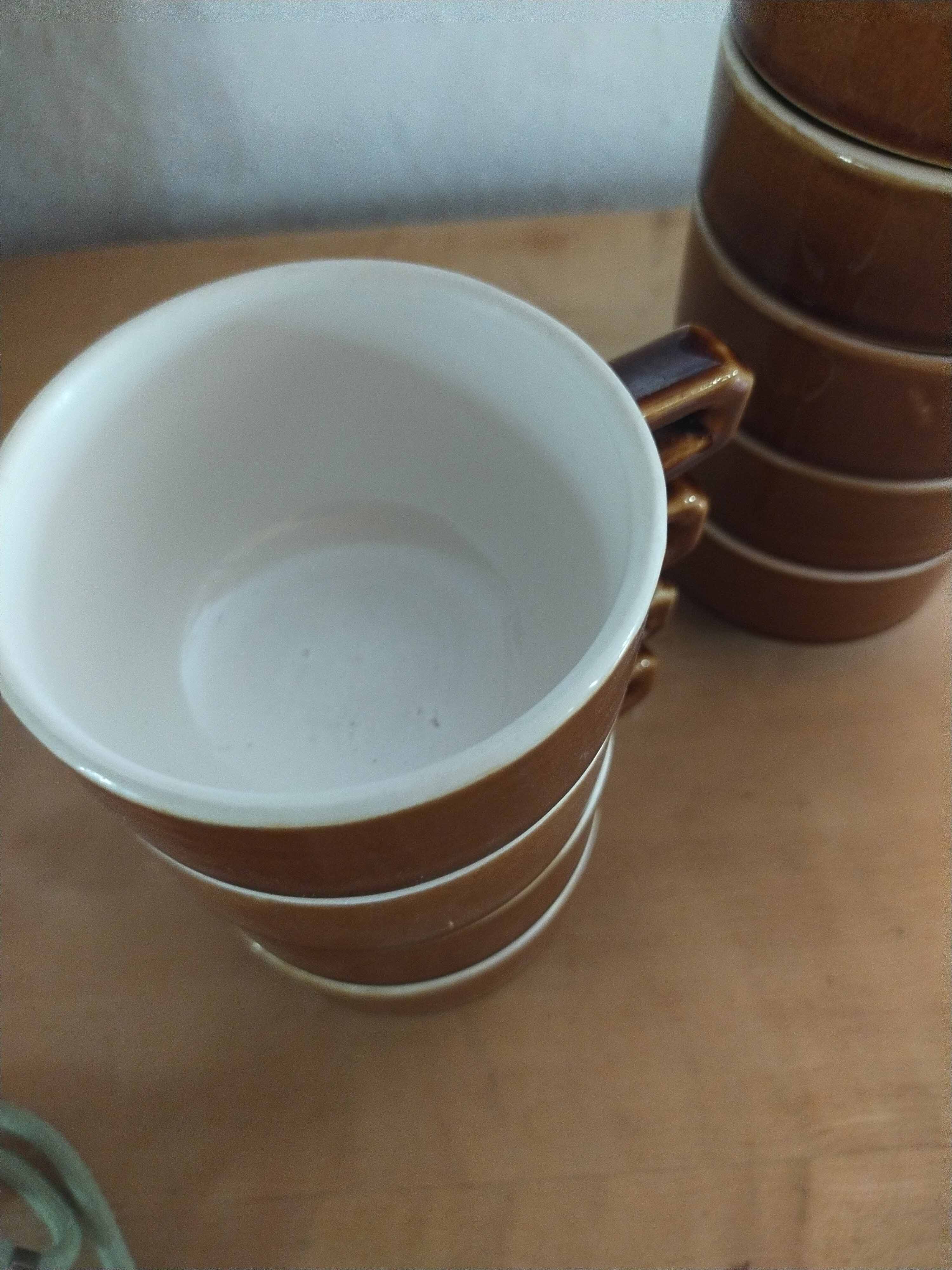 Set of nine bistro chocolate cups