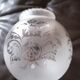 Globe tulip lampshade frosted engraved glass