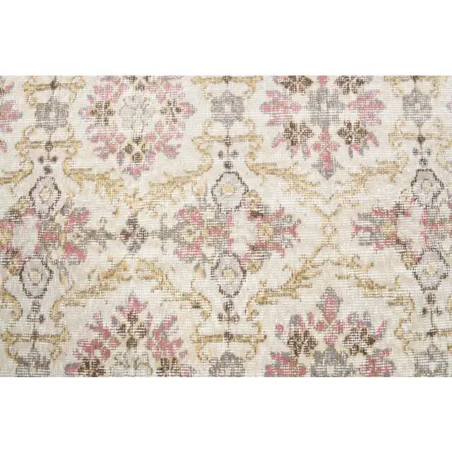 Vintage Turkish Hand-Knotted Wool Cotton Beige Area Rug 169x304