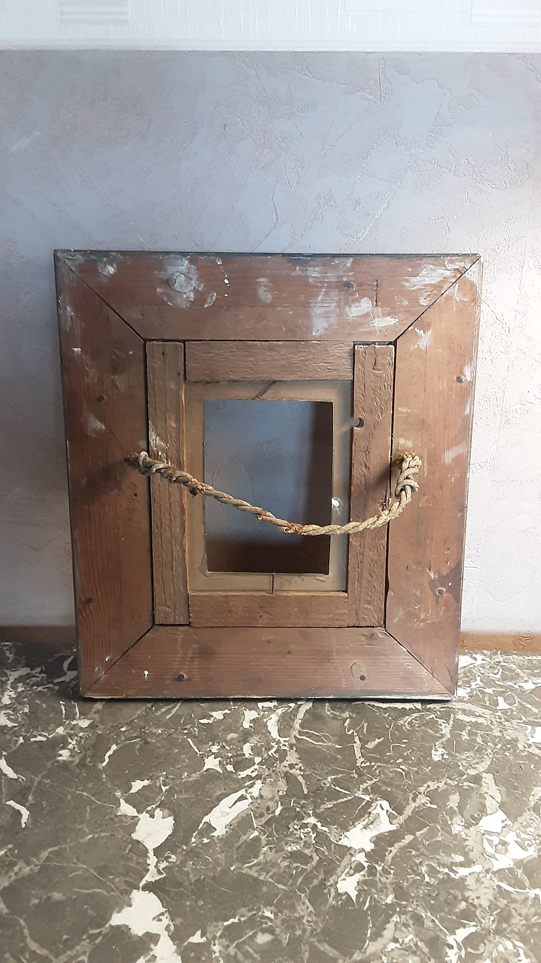 Wood frame and old plaster