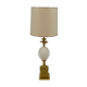 Brass and Opaline Glass Ostrich Egg Table Lamp, 1970