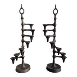 cast iron and brass candelabra by Jens Quistgaard, Denmark 1960's