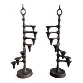cast iron and brass candelabra by Jens Quistgaard, Denmark 1960's