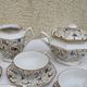 Lourioux Foecy porcelain tea set 12 cups, a sugar bowl and a crèmier