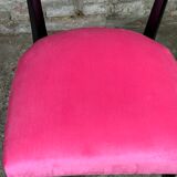 Vintage chairs 60'S Italy in wood and velvet