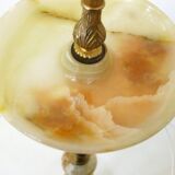 Onyx standing ashtray - gold metal