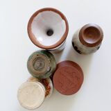 Set of five vintage vases