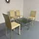 Set of 4 cream leather chairs contemporary design Colico Dress Up