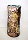 Unique Vintage Hand-Painted Vase with Faces Ascribable to Tullio d'Albisola