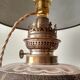 Old art nouveau oil lamp electrified