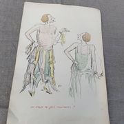 Lithograph Who wants my pretty handkerchiefs? SEM, circa 1924 Georges Goursat dit Sem, collector