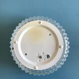 Plafonnier rond en verre ciselé