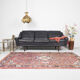 3 seater sofa in black leather, 1960