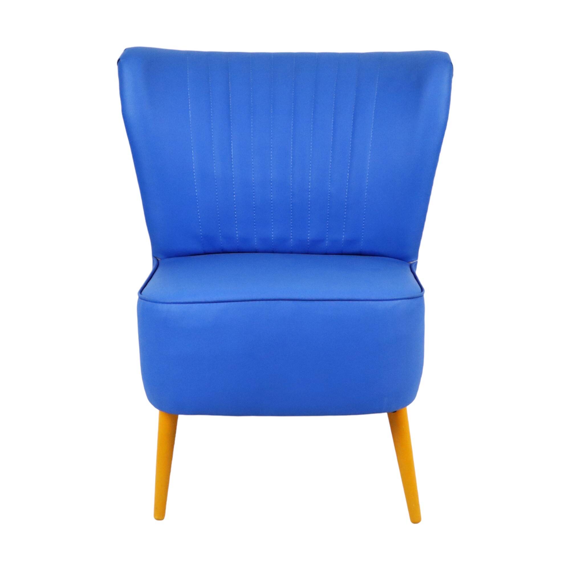 Expo 58 Armchair Seat Replica Blue Vintage Conical 72cm