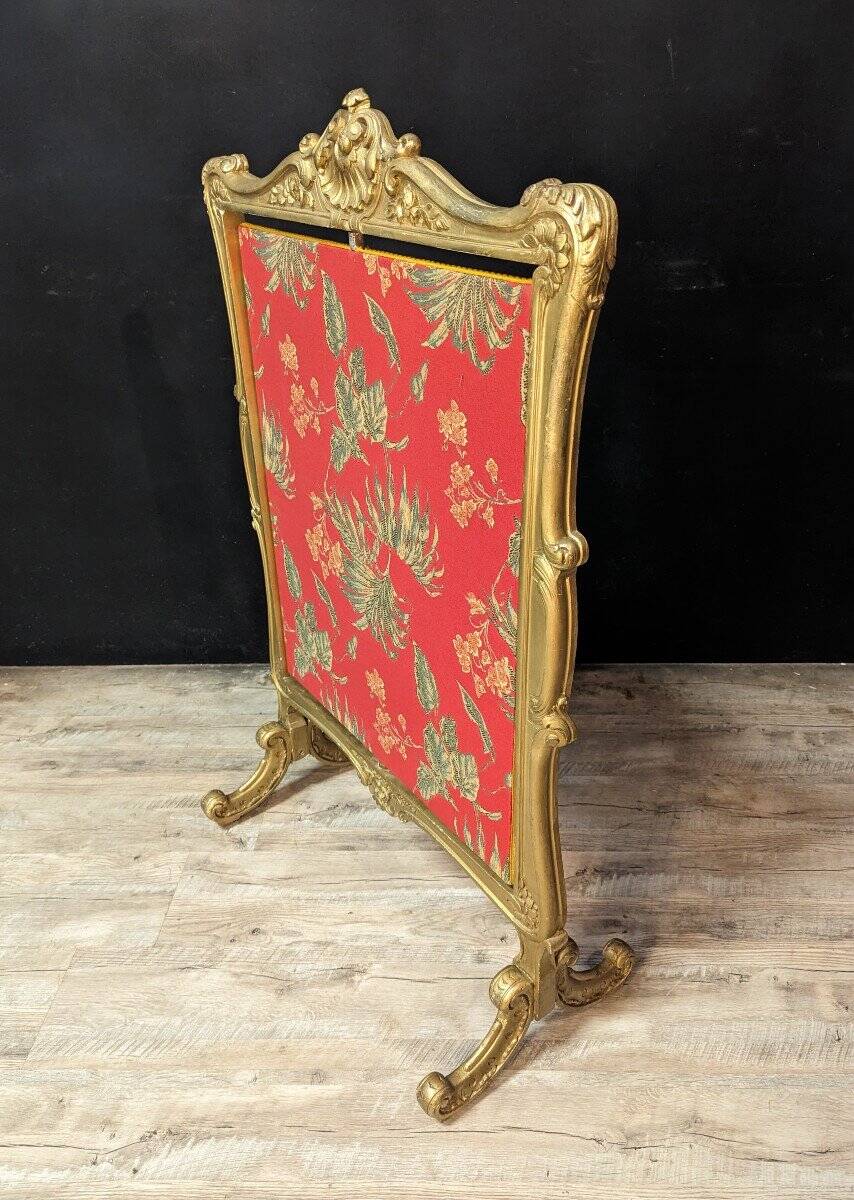 Louis XV Rocaille Gilt Wooden Fire Screen
