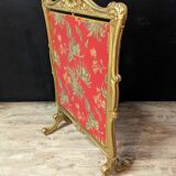Louis XV Rocaille Fire Screen in Gilded Wood