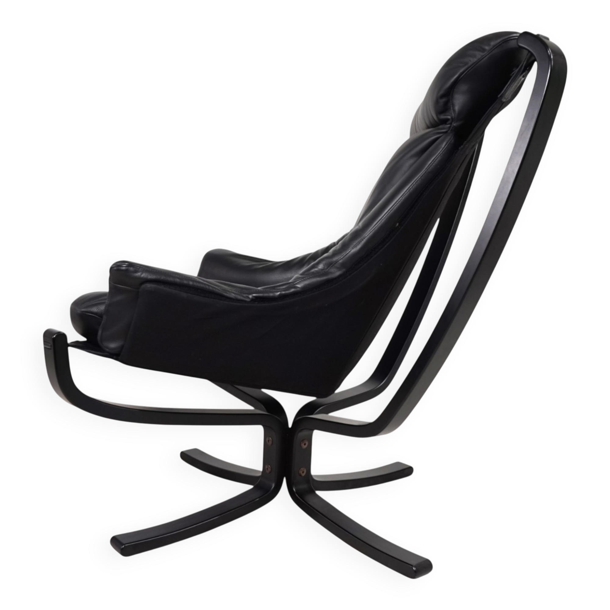 Poltrona Frau Viking Leather Lounge Chair by Sigurd Resell, 1970