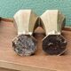 Pair of cast iron cone vases, art deco