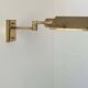 Vintage adjustable wall lamp, solid brass, France 1970